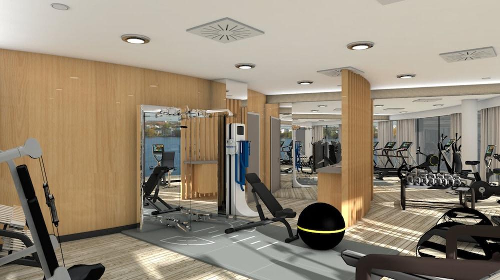 The Fontenay Hamburgo Exterior foto 3D rendering of a gym